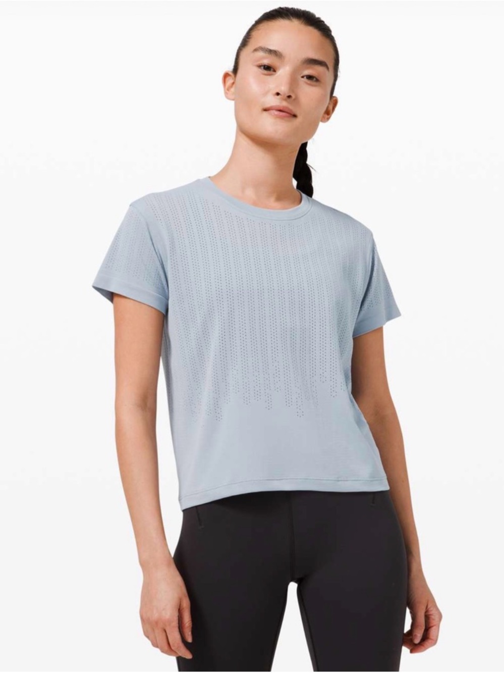 Lululemon Train to Be Short Sleeve Stripe